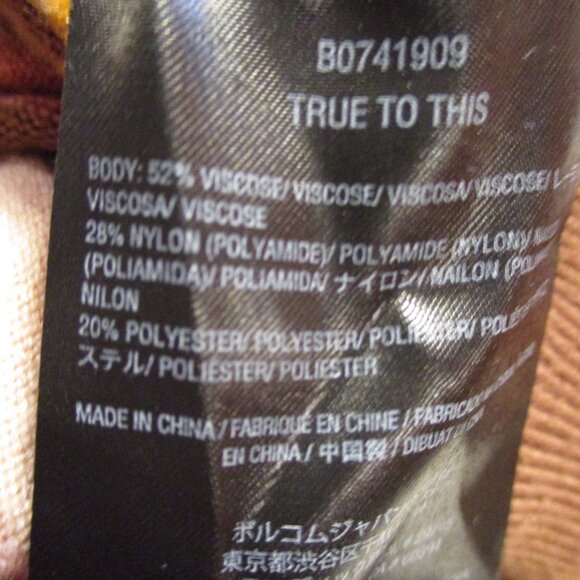 Volcom Youth Girl XX Large Brown Orange Soft Striped Warm Long Sleeve Sweater - Picture 7 of 7